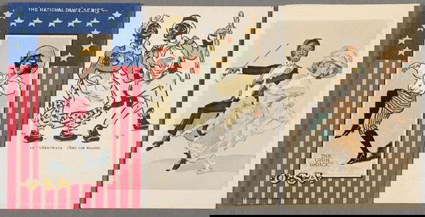 BLACK MEMORABILIA: CAKE WALK POSTCARD: THREE CAKE WALK POSTCARDS early 20th century. Including a National Dance Series "The Coon Dance". All postally unused. Excellent to near mint condition.