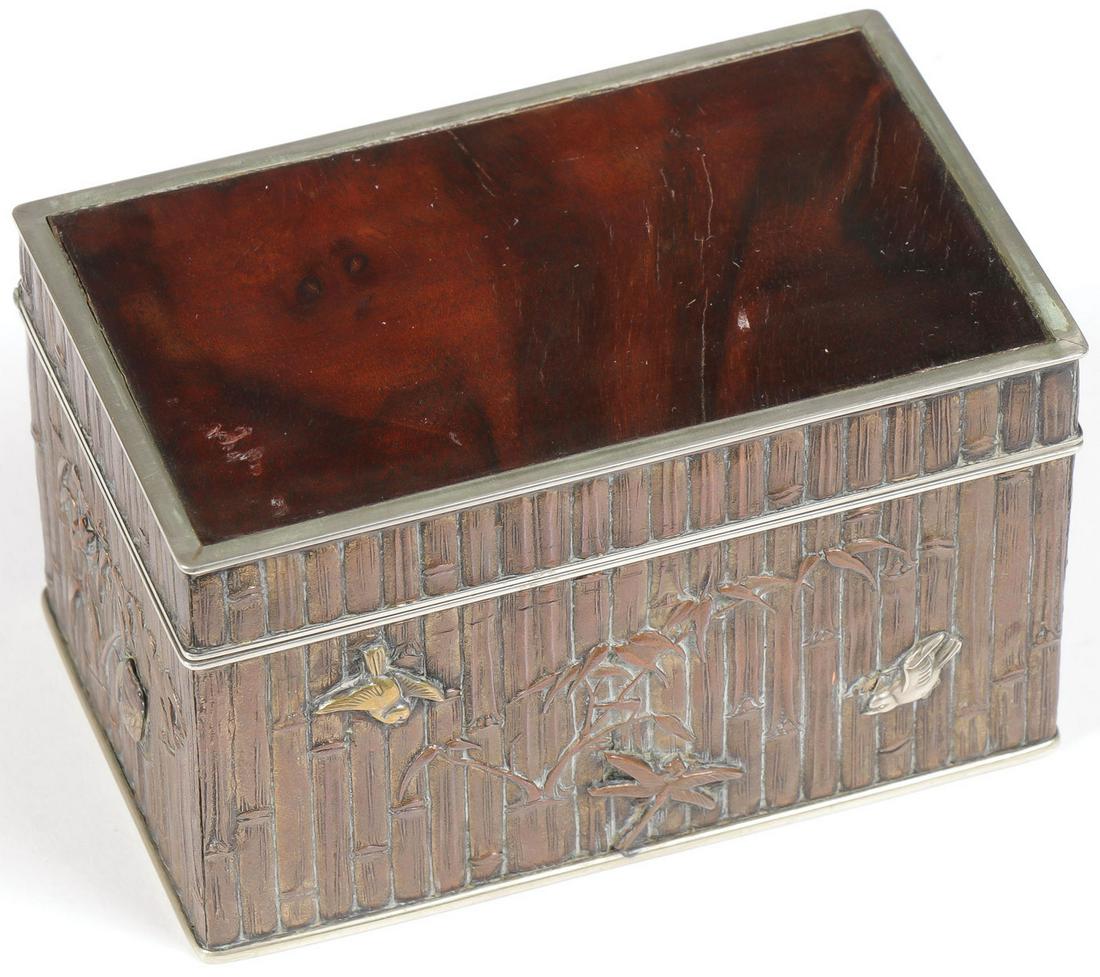 A JAPANESE MIXED METAL BOX, MEIJI (1 of 2)