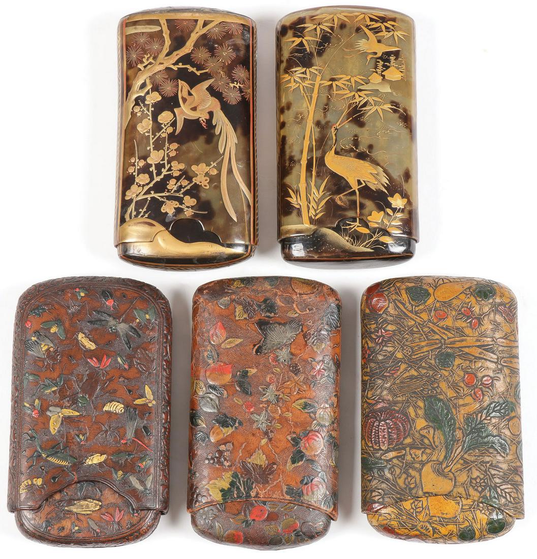 JAPANESE LACQUER AND LEATHER CASES, MEIJI (1 of 2)