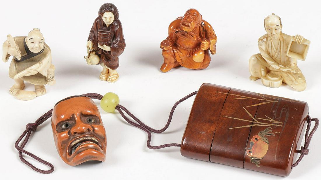 GROUP OF SIX JAPANESE MEIJI ARTS (1 of 3)