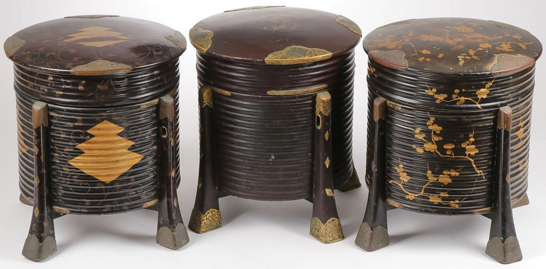JAPANESE LACQUERED HOKKAI BOXES, MEIJI (1 of 1)