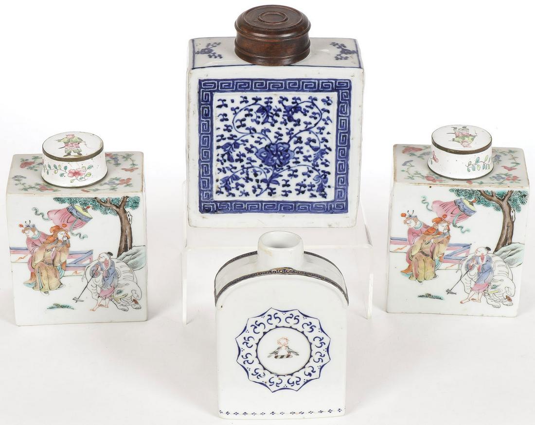 CHINESE PORCELAIN TEA CADDIES (1 of 8)