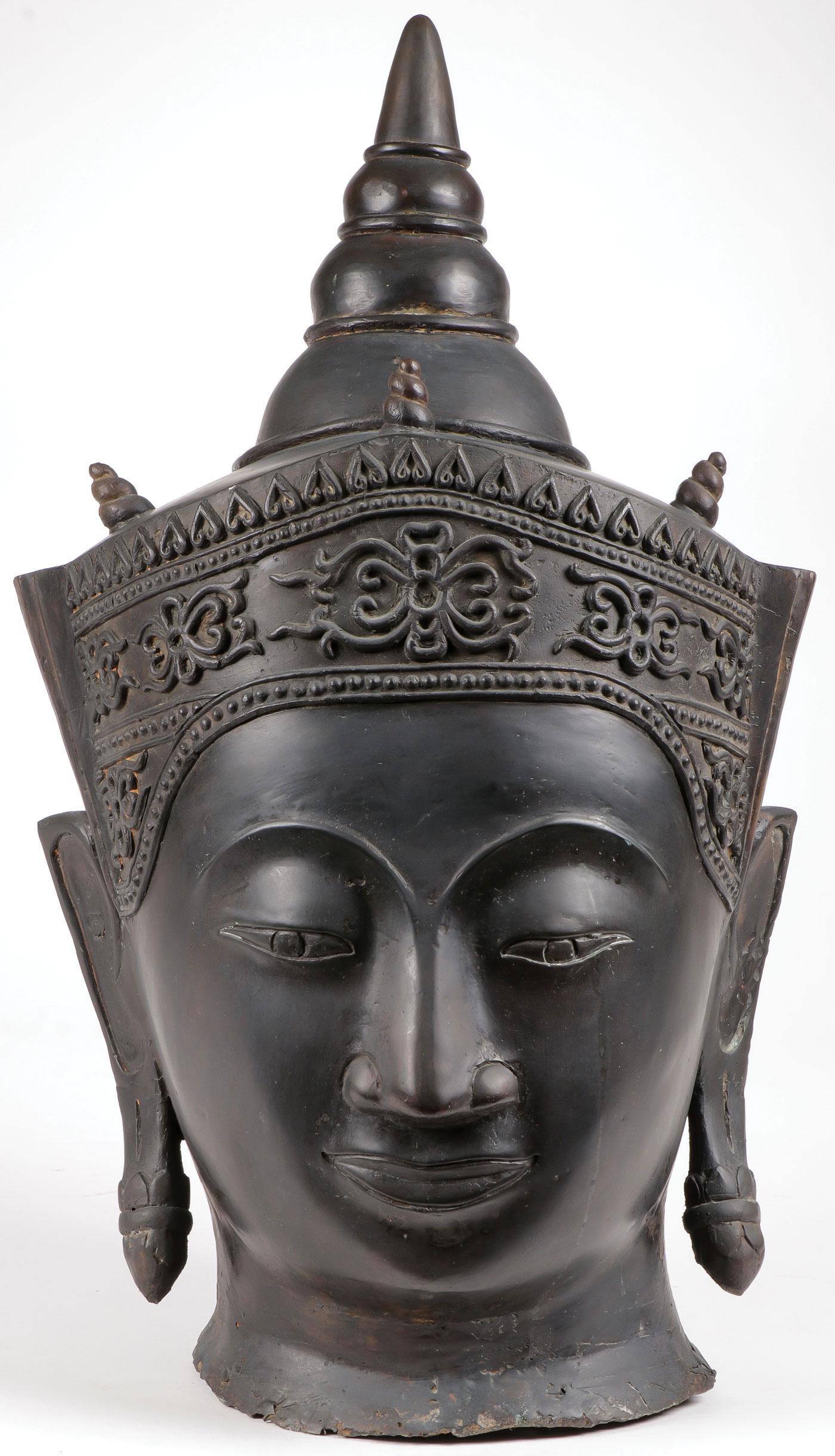 THAI BRONZE BUDDHA HEAD (1 of 2)