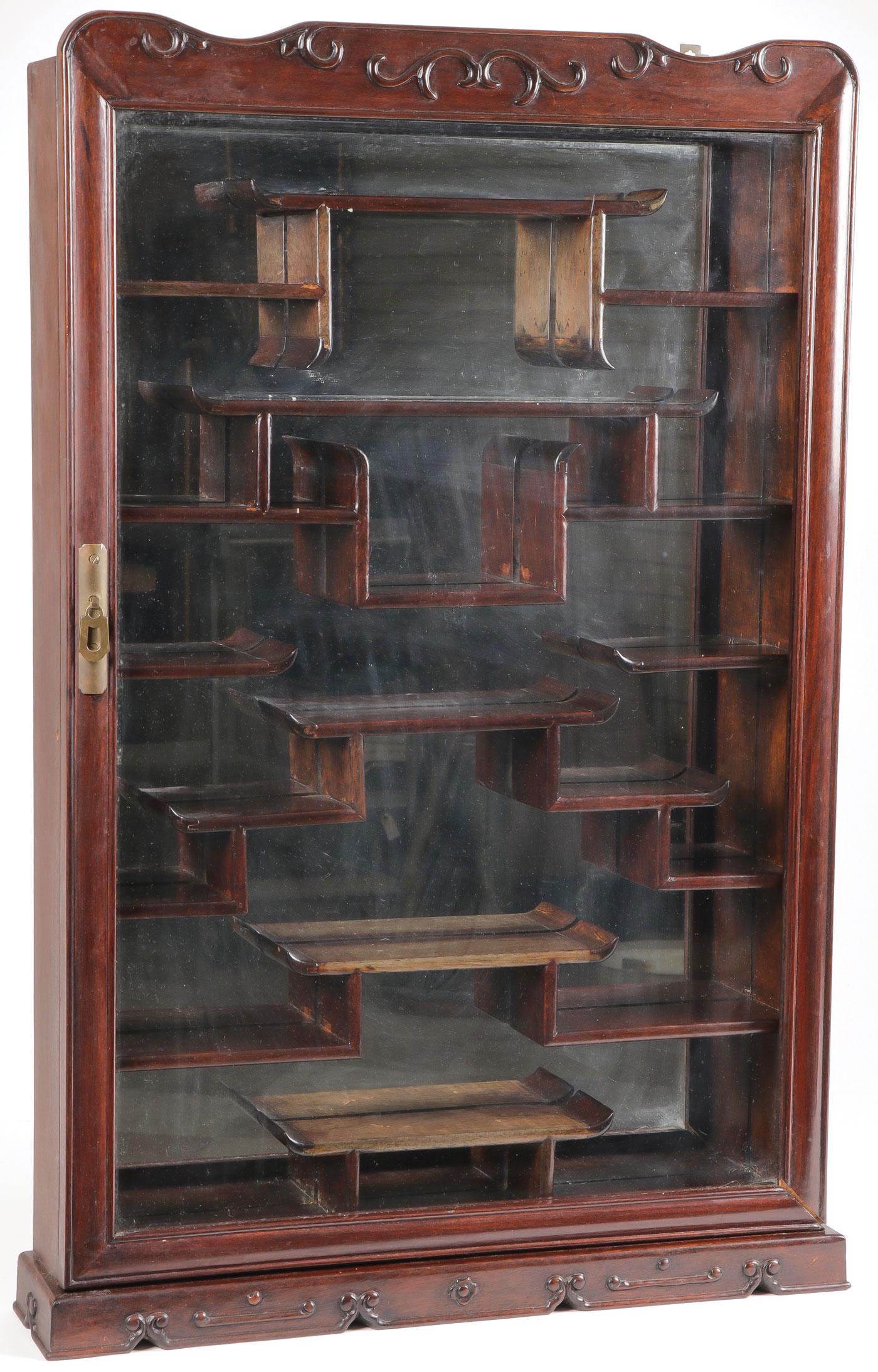 CHINESE WALL MOUNT DISPLAY CASE C. 1920 (1 of 2)