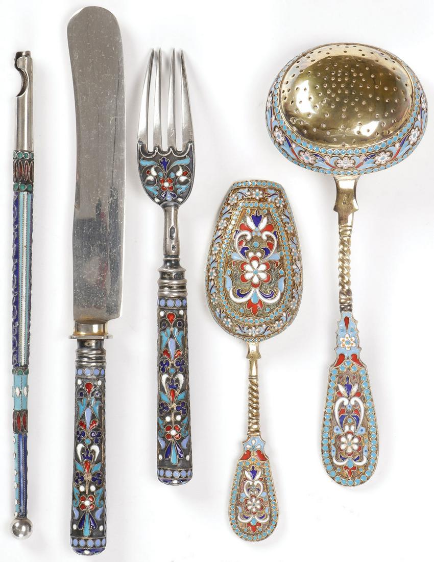 MIXED RUSSIAN SILVER GROUP C. 1900 (1 of 3)