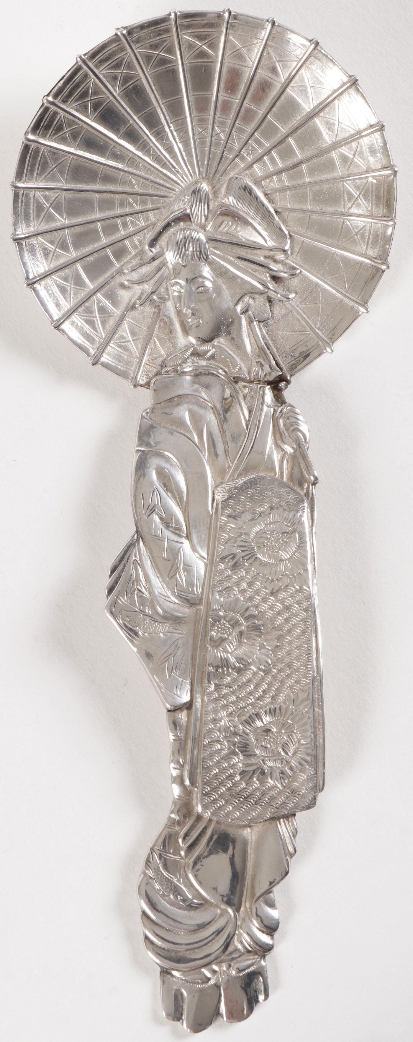 JAPANESE STERLING FIGURAL SPOON, YOKOHAMA (1 of 1)