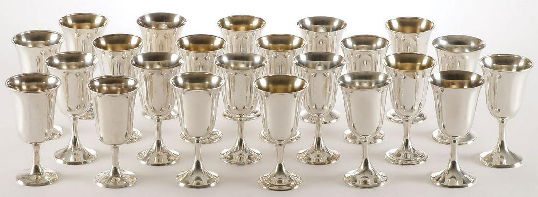 23-PIECE STERLING STEMWARE GROUP (1 of 5)