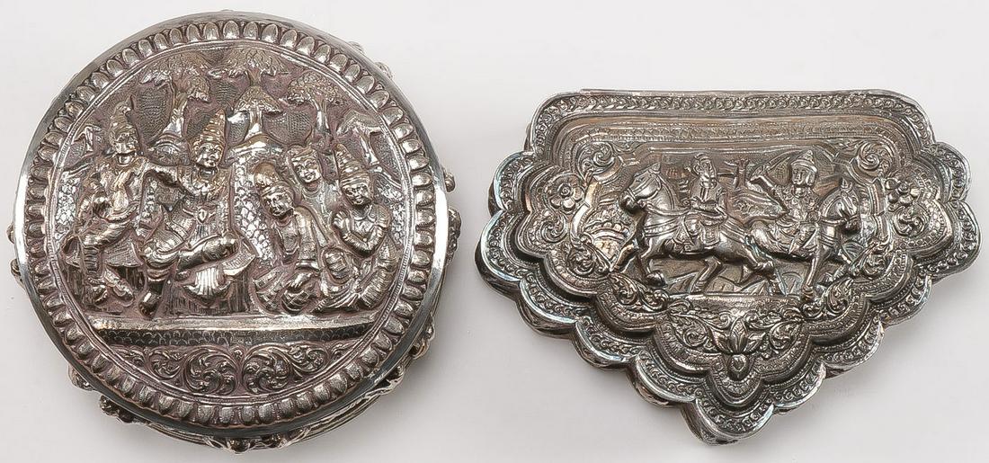2 SILVER BURMESE BOXES (1 of 2)
