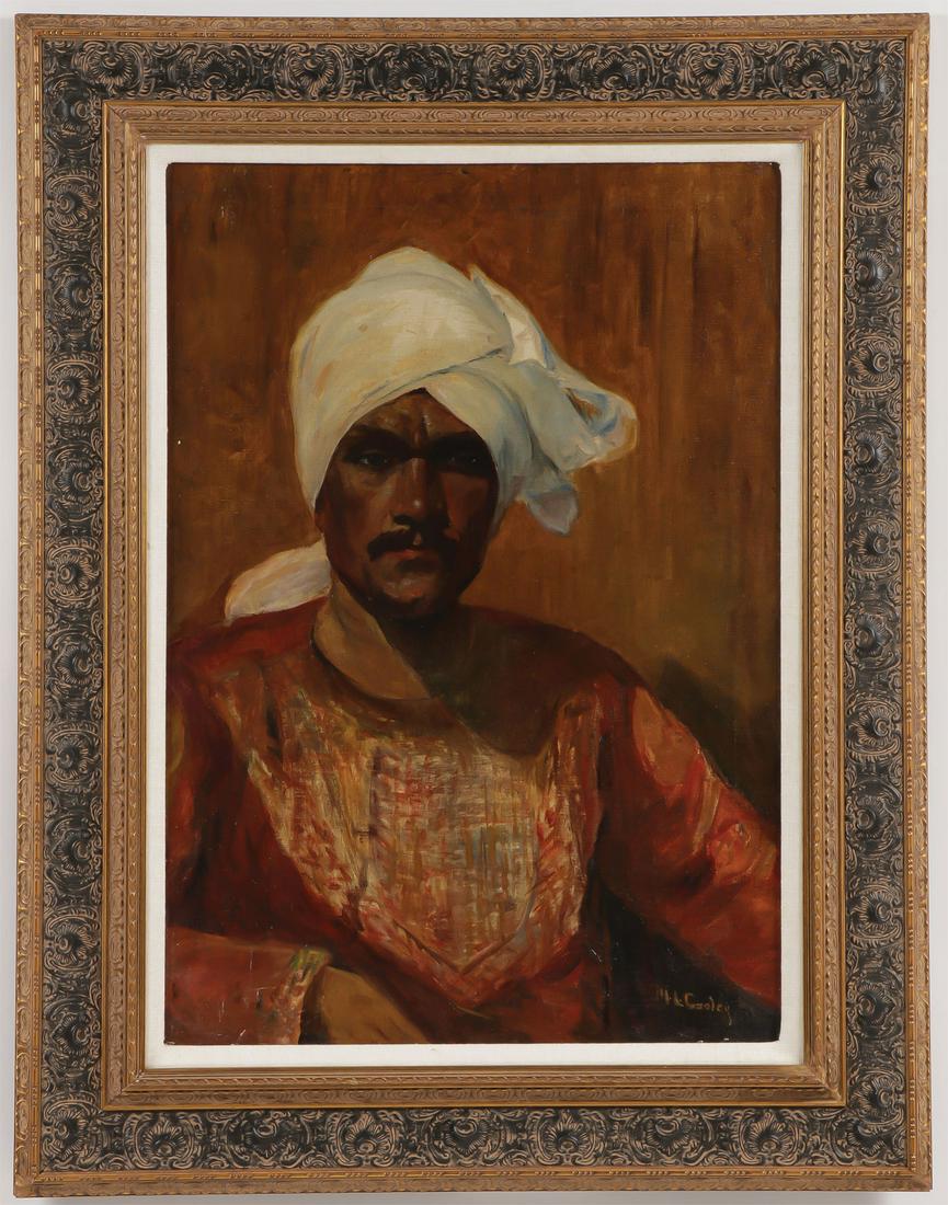ANTIQUE ORIENTALIST OIL ON CANVAS, SIGNED (1 of 4)