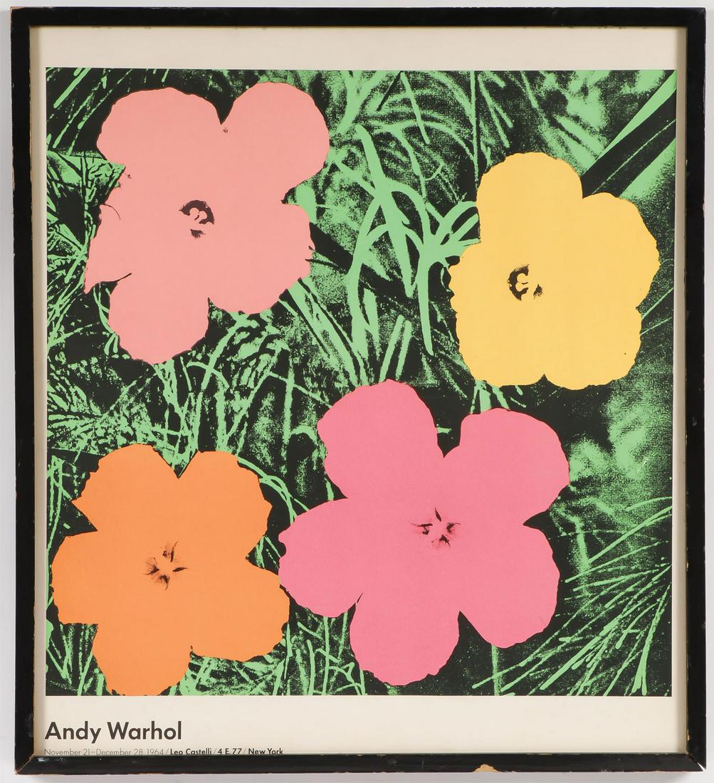 ANDY WARHOL FLOWERS EXHIBITION POSTER 1964 (1 of 1)