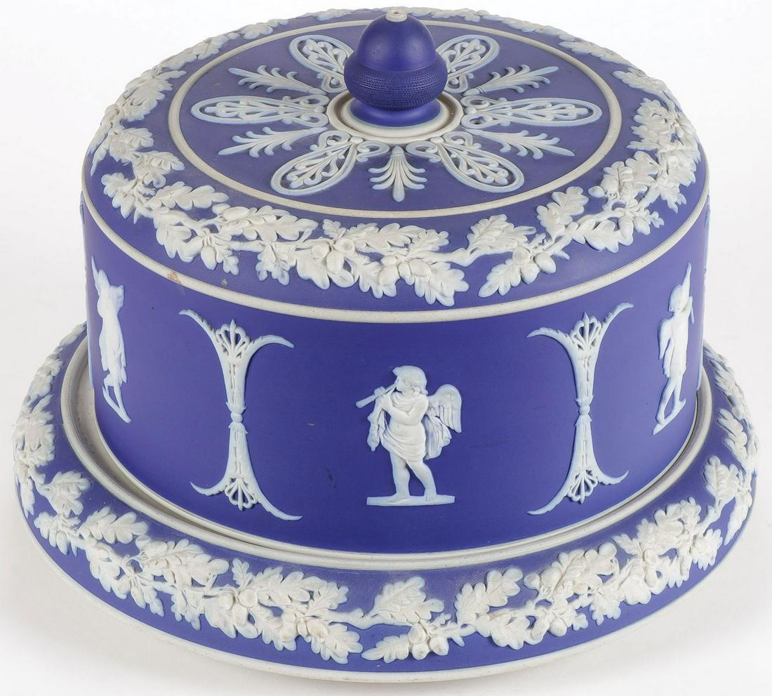 WEDGWOOD JASPERWARE COVERED CHEESE (1 of 2)
