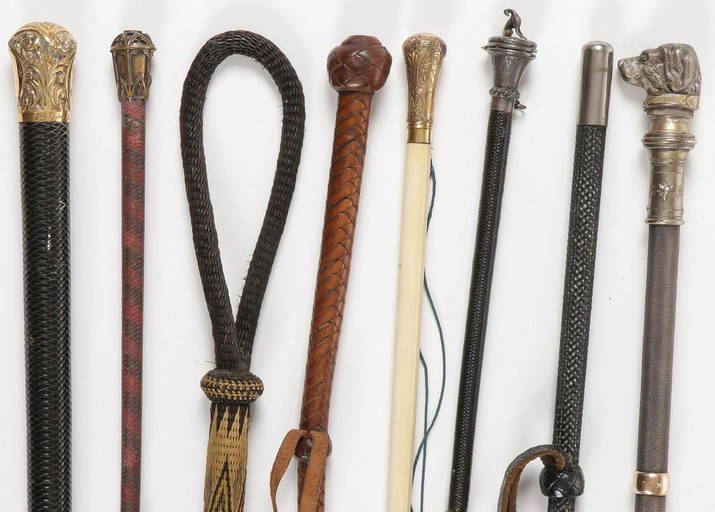 Good Vintage Riding Crop Group 19th C