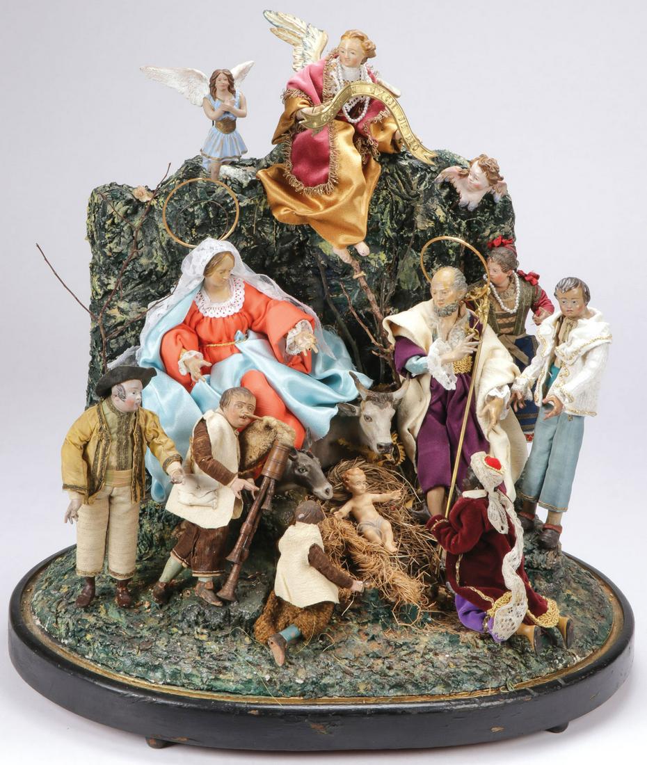 LARGE NEAPOLITAN CRECHE C. 1850 (1 of 9)