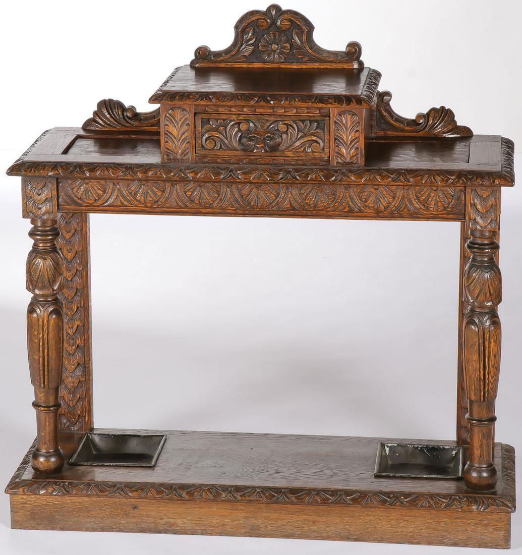 FINELY CARVED UMBRELLA STAND (1 of 1)