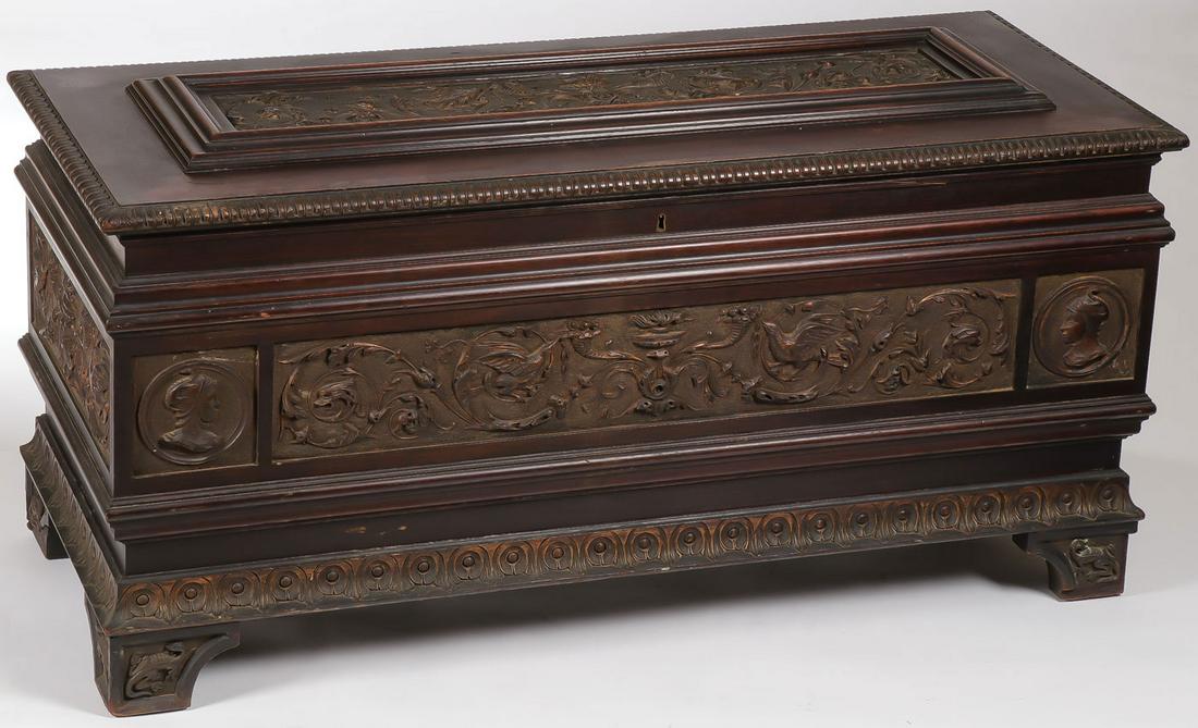 A LARGE CARVED CHEST (1 of 1)