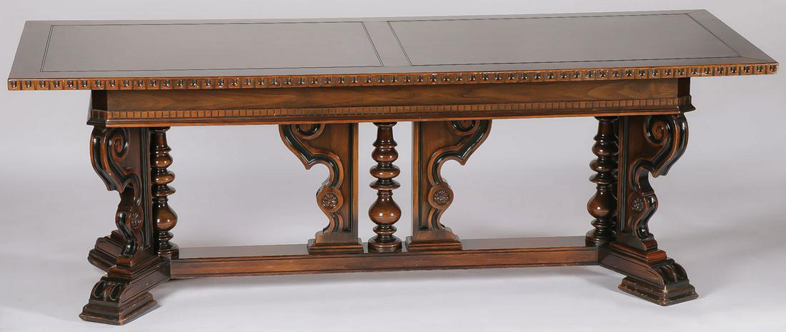 HEAVILY CARVED LIBRARY TABLE (1 of 1)