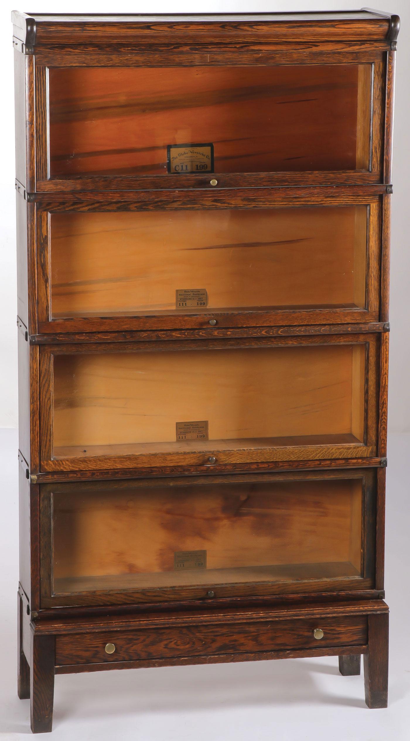 A GLOBE AND WERNICKE LAWYER'S BOOKCASE (1 of 1)