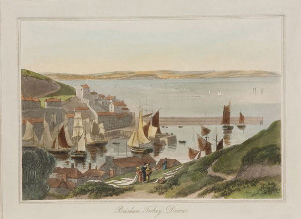 WILLIAM DANIELL, GROUP OF 8 BRITISH VIEWS: WILLIAM DANIELL (British 1769-1837) A group of 8 British views - circa 1825. . Hand colored aquatints Image size 9 inches x 11.75 inches (23 x 30 cm) each. Unframed.