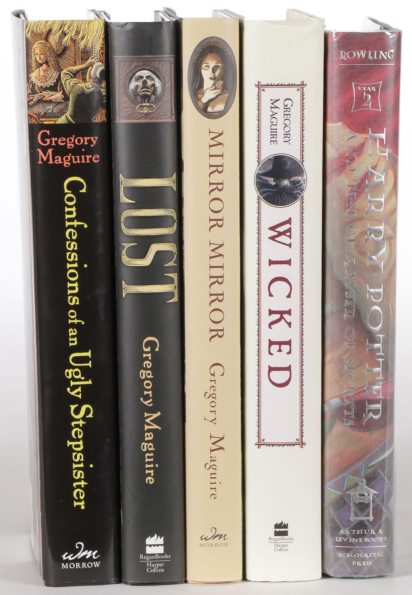 LOT OF SIGNED NOVELS INCLUDING HARRY POTTER: LOT OF SIGNED NOVELS INCLUDING HARRY POTTER. Comprising a signed edition of "Harry Potter and the Chamber of Secrets," by J.K. Rowling, 1998, Scholastic, second state, and signed by the author. As wel