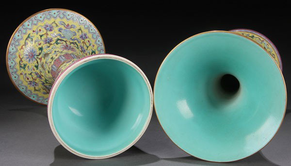 CHINESE FAMILLE ROSE 5-PC ALTAR GARNITURE - 6