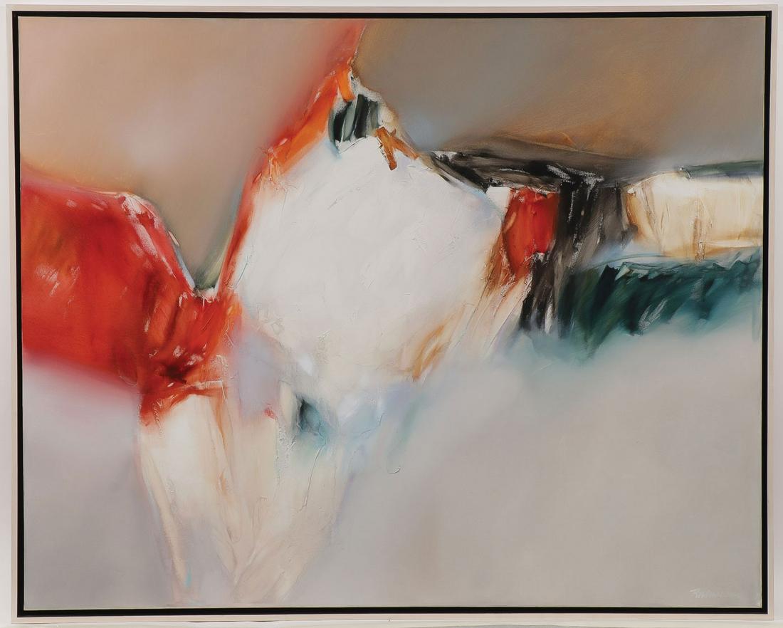 LARGE JEAN RICHARDSON OIL PAINTING: JEAN RICHARDSON (American b. 1940 -) After Distant Dunes Oil on canvas Signed lower right 48 inches x 60 inches SHIPPING NOTICE: Jackson's is your sole and only s