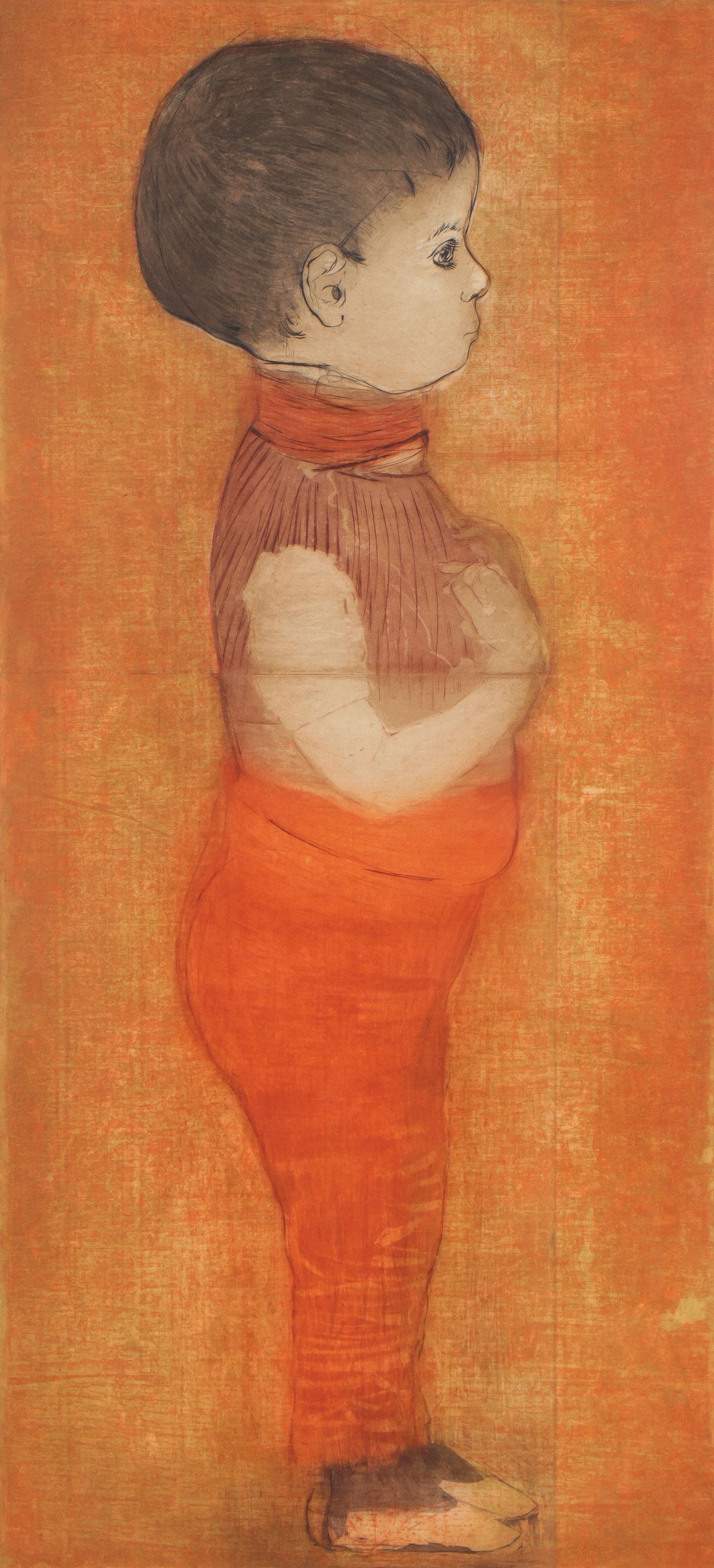 LARGE MAURICIO LASANSKY ETCHING THOMAS: MAURICIO LEIB LASANSKY (American 1914-2021)Thomas- 1962Engraving, etching, and aquatintSigned lower right, titled and editioned AP lower left41 inches x 19 inches, contained in a glazed frame<