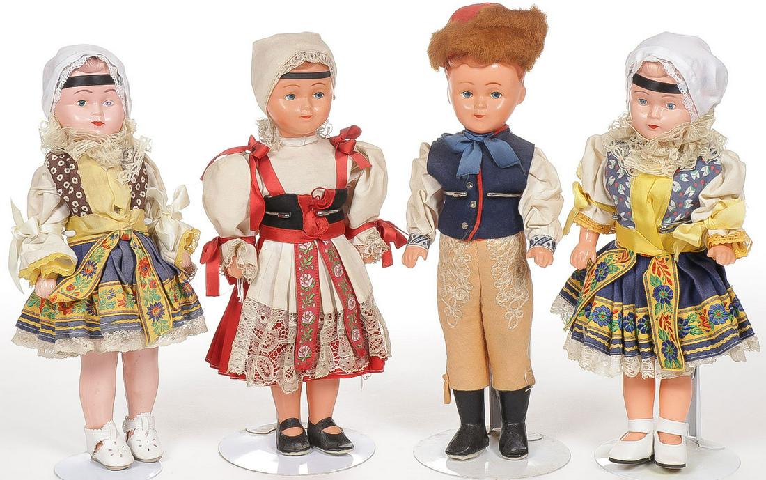 VINTAGE DOLL GROUP: VINTAGE DOLL GROUP. Including Little Women, Alexander-Kins, and four Czech costume dolls, as shown. Greatest height 12.25 inches. SHIPPING NOTICE: Jackson's is your sole and only source for on