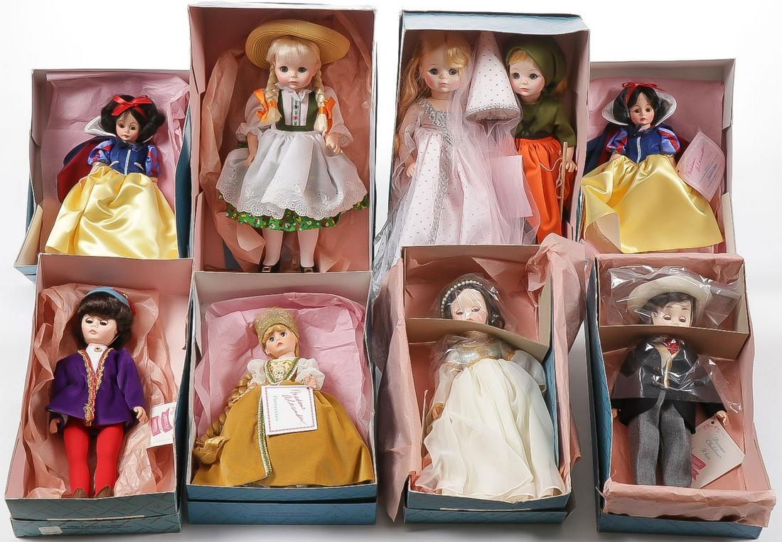 EIGHT VINTAGE MADAM ALEXANDER DOLLS: EIGHT VINTAGE MADAM ALEXANDER DOLLS. Each in original box as shown. SHIPPING NOTICE: Jackson's is your sole and only source for one stop packing and shipping. With over 50 years of experience, ou