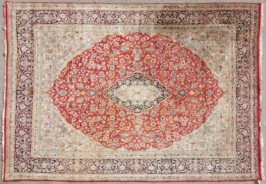 IMPRESSIVE ROOM SIZE PERSIAN TABRIZ CARPET (1 of 1)