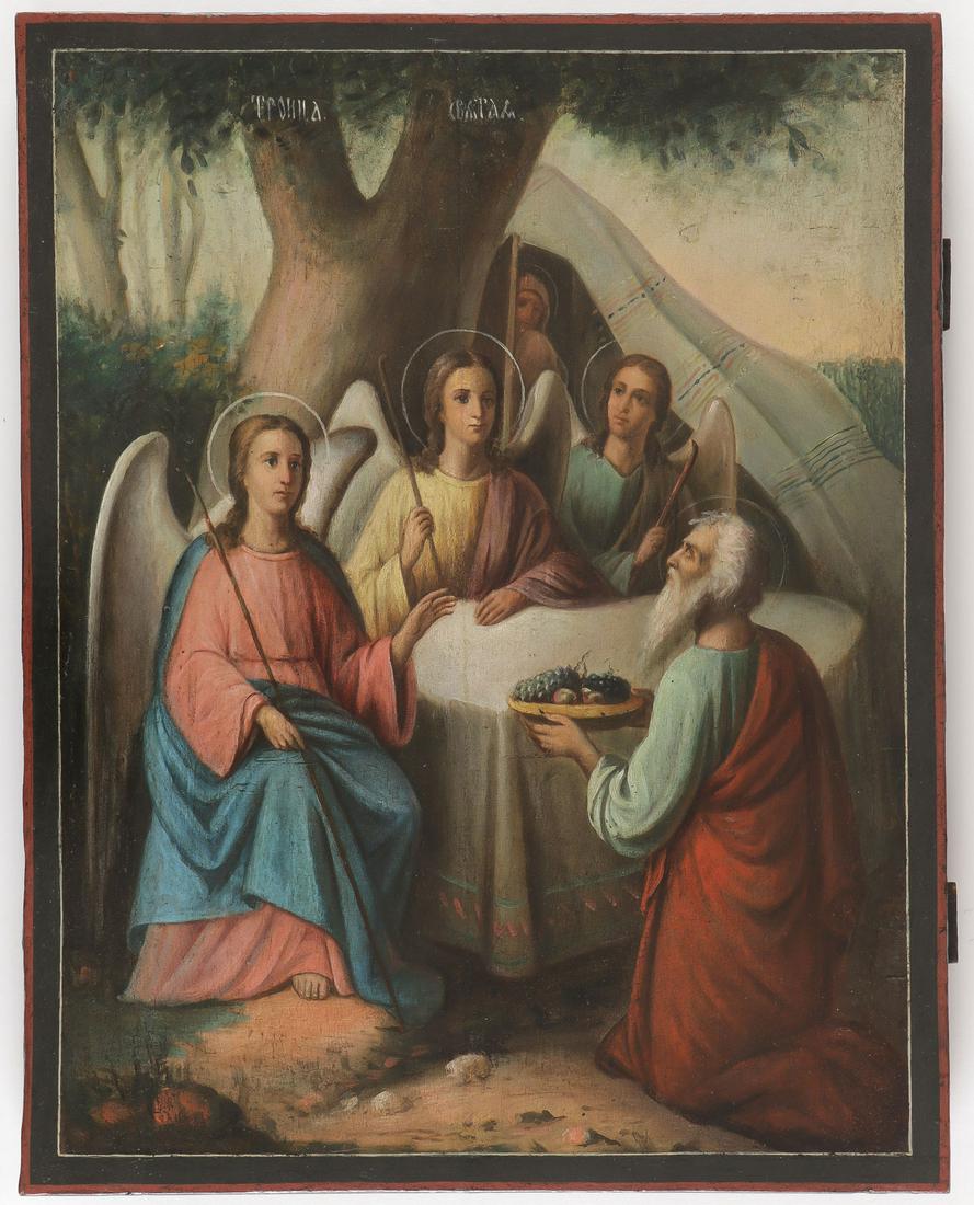 A RUSSIAN ICON OF THE OLD TESTAMENT TRINITY (1 of 2)