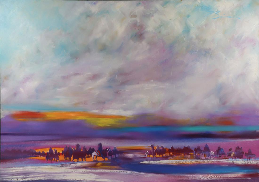 MONUMENTAL EARL BISS OIL ON CANVAS (1 of 6)