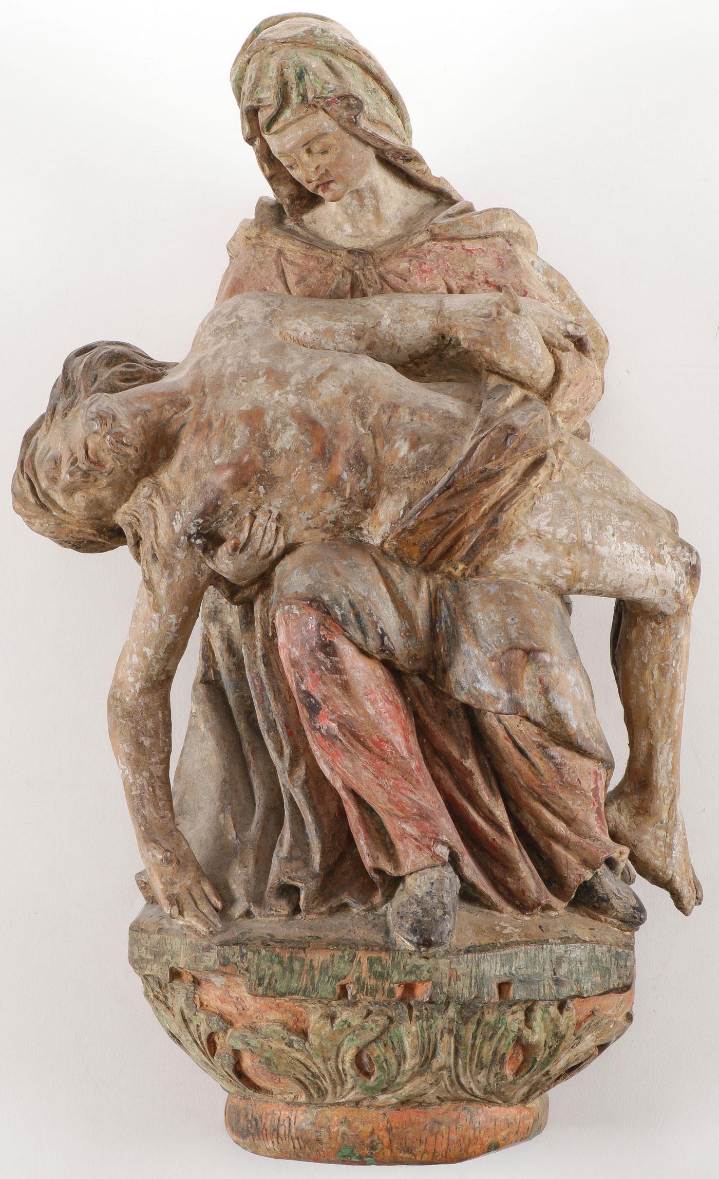 SPANISH OR SPANISH COLONIAL CARVED PIETA (1 of 4)