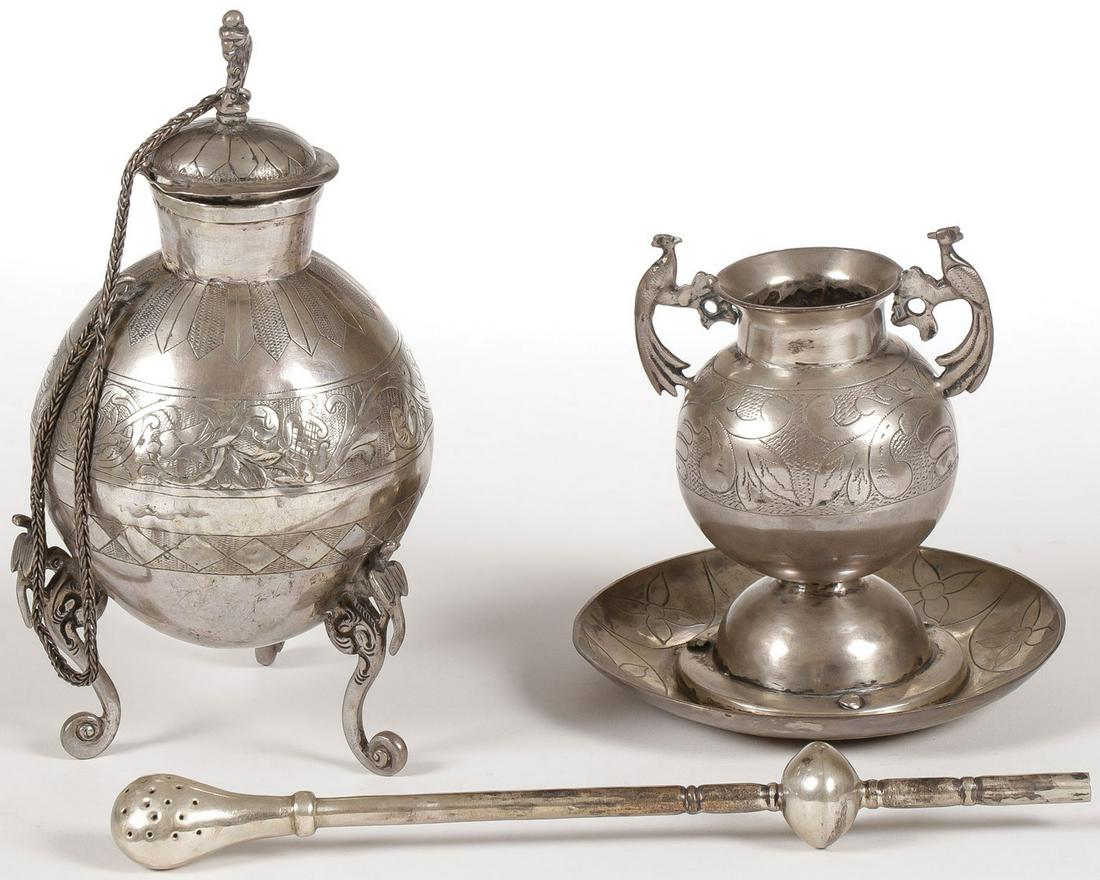 SPANISH COLONIAL SILVER MATE CUPS (1 of 1)