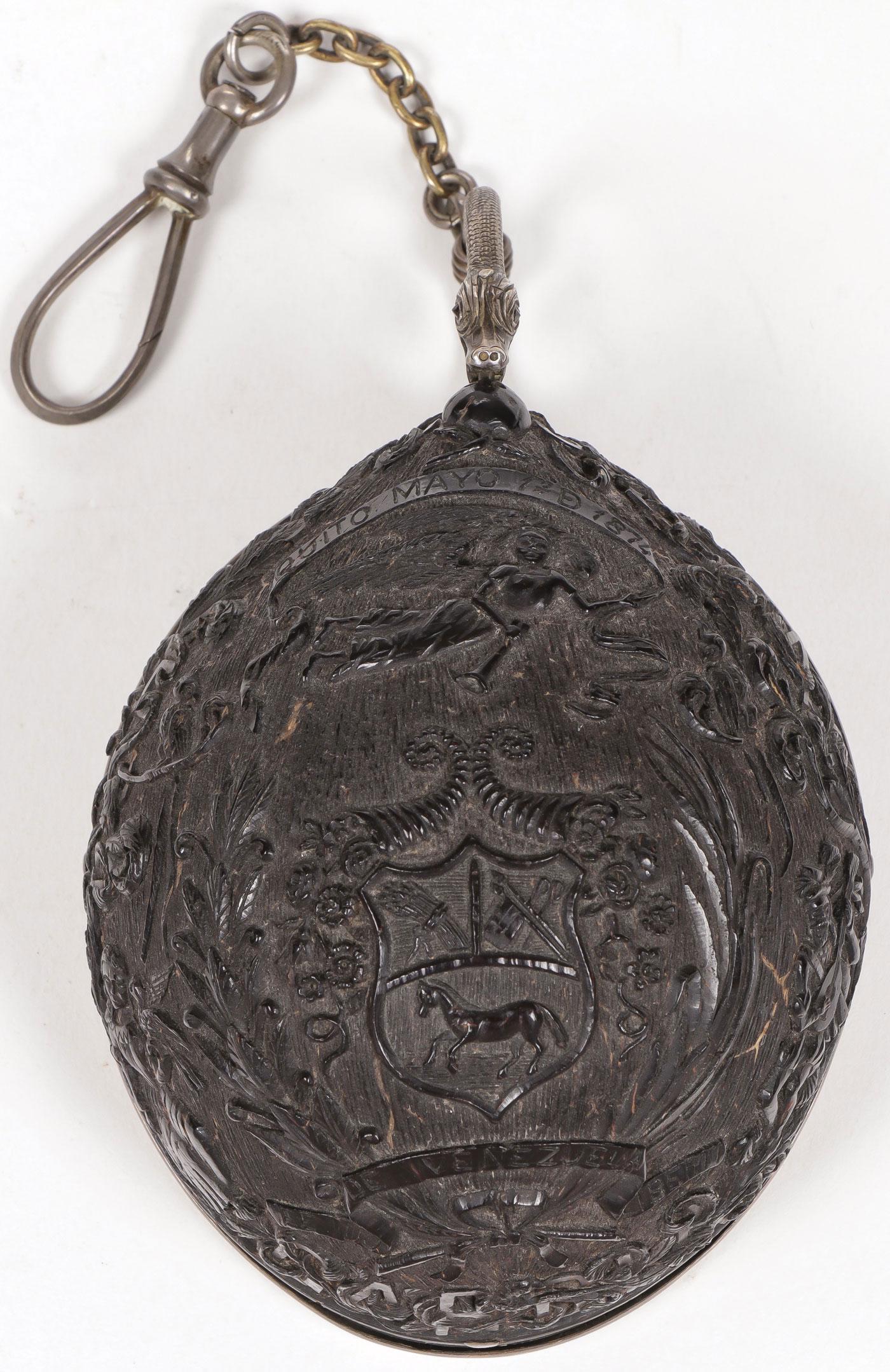 FINE SPANISH COLONIAL SILVER MOUNTED COCONUT CUP (1 of 3)