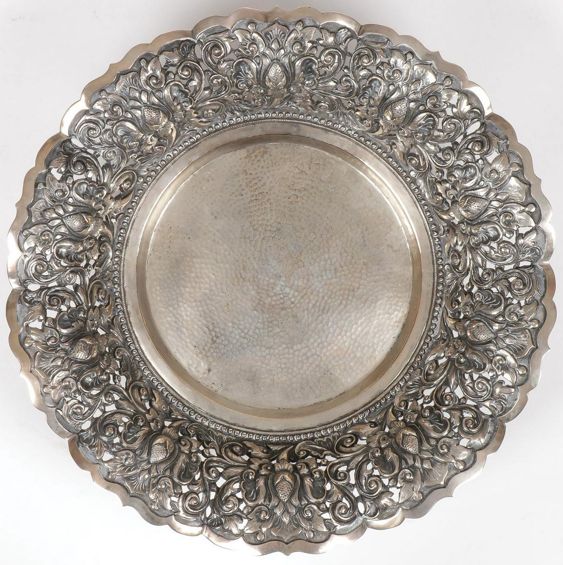 LARGE CHINESE STRAITS SILVER BOWL (1 of 3)