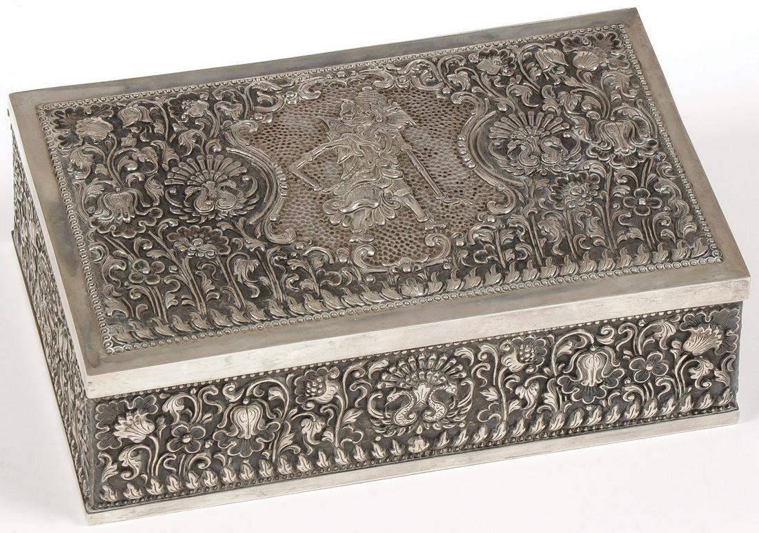 SPECTACULAR CHINESE STRAIT SILVER BOX (1 of 3)
