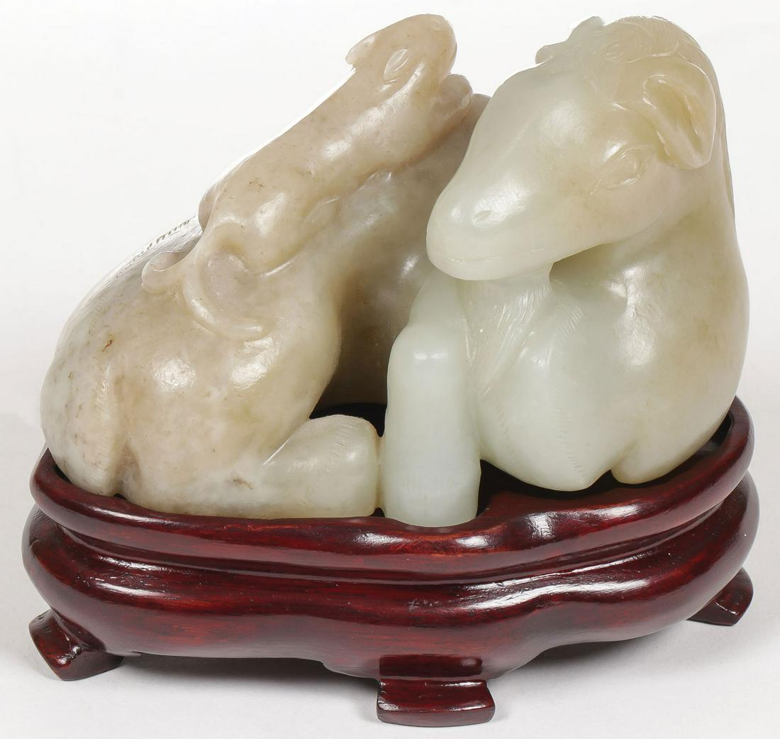 CHINESE JADE RECUMBENT HORSE, QING (1 of 4)