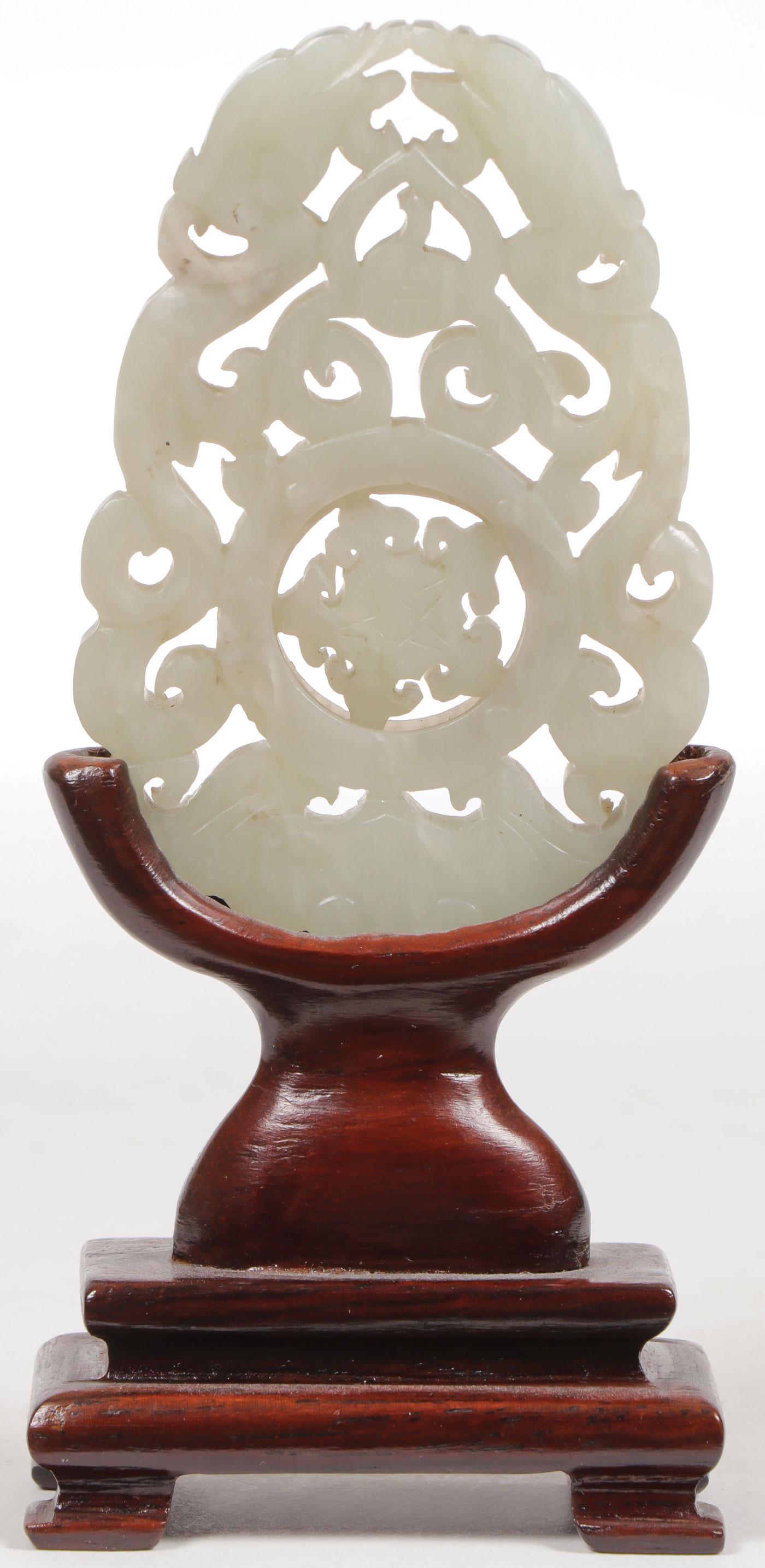 GOOD CHINESE JADE PRAYER WHEEL PENDANT (1 of 3)