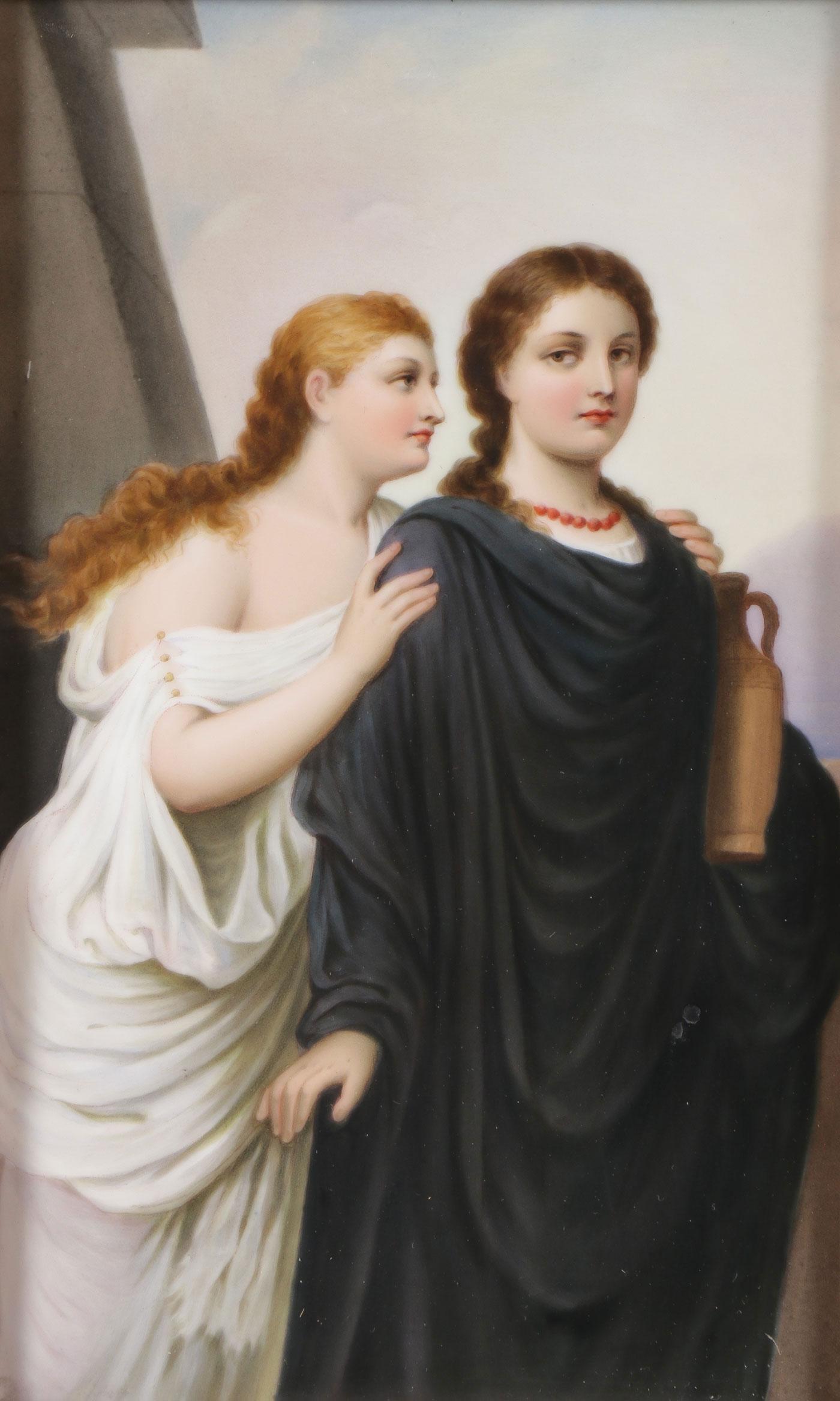 BERLIN HAND PAINTED PORCELAIN PLAQUE C. 1890 (1 of 3)
