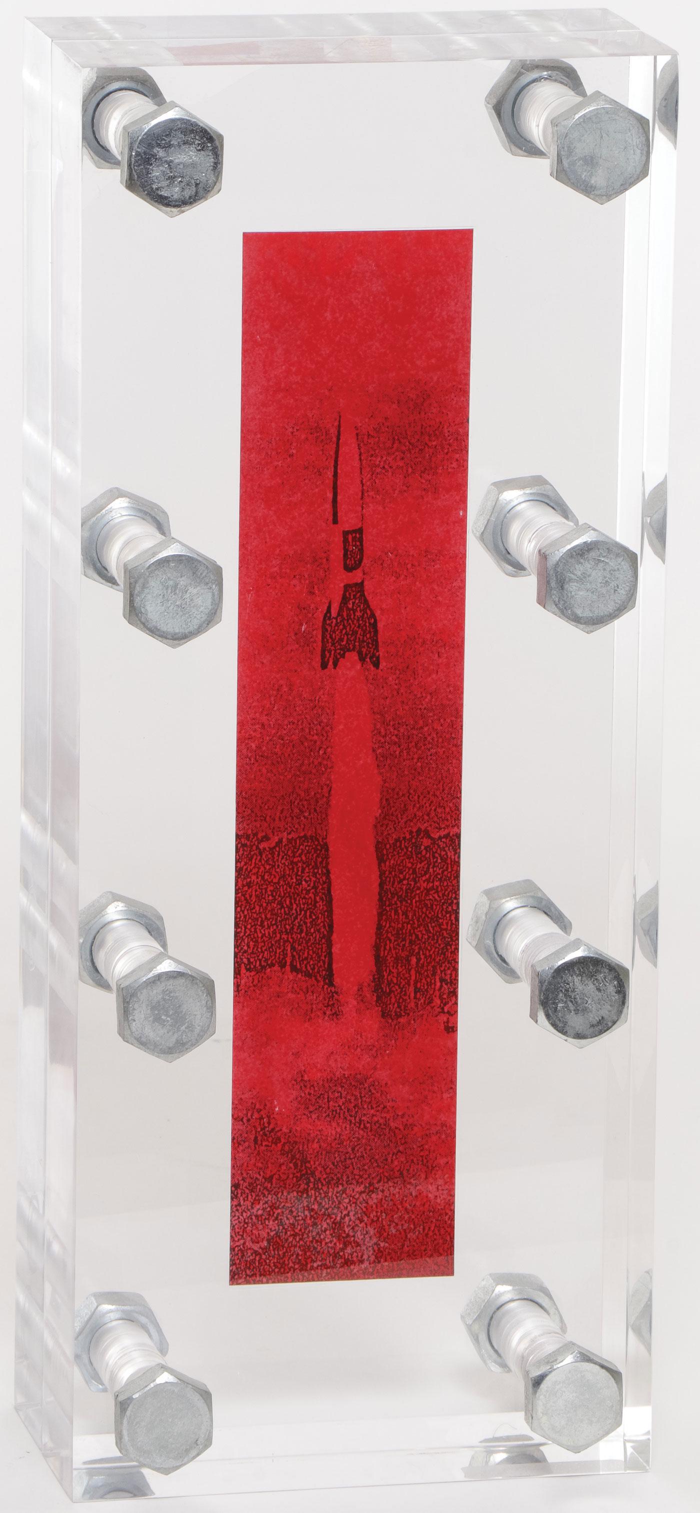 BILL ALBERTINI CONTEMPORARY ART SCULPTURE: BILL ALBERTINI (American 20th century)Untitled Bolted plexiglass and epoxy resinUnsignedHeight 17 inchesSHIPPING NOTICE:Jackson's is your sole and only source for o