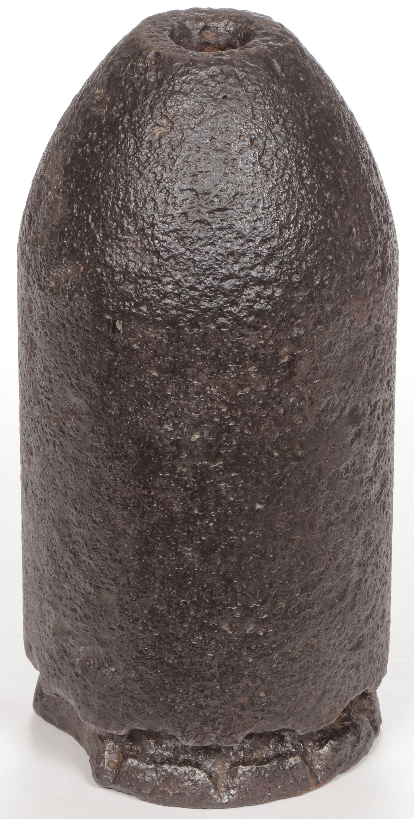 MASSIVE CIVIL WAR ARTILLERY SHELL: MASSIVE CIVIL WAR ARTILLERY SHELL. Height 12.6 inches. SHIPPING NOTICE: Jackson's is your sole and only source for one stop packing and shipping. With over 50 years of experience, our professional, af