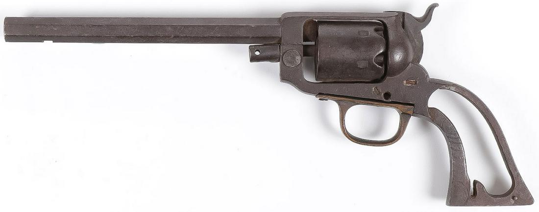 A WHITNEY REVOLVER: A WHITNEY REVOLVER. Missing wood grips, in as-is condition. Length 14 inches. SHIPPING NOTICE: Jackson's is your sole and only source for one stop packing and shipping. With over 50 years of expe