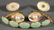 384: AN APPLE GREEN JADE, AND YELLOW GOLD BRACELET