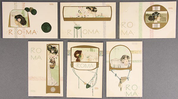 11 RAPHAEL KIRCHNER POSTCARDS: 11 RAPHAEL KIRCHNER POSTCARDS, Roma Series, excellent condition. Some have album marks.