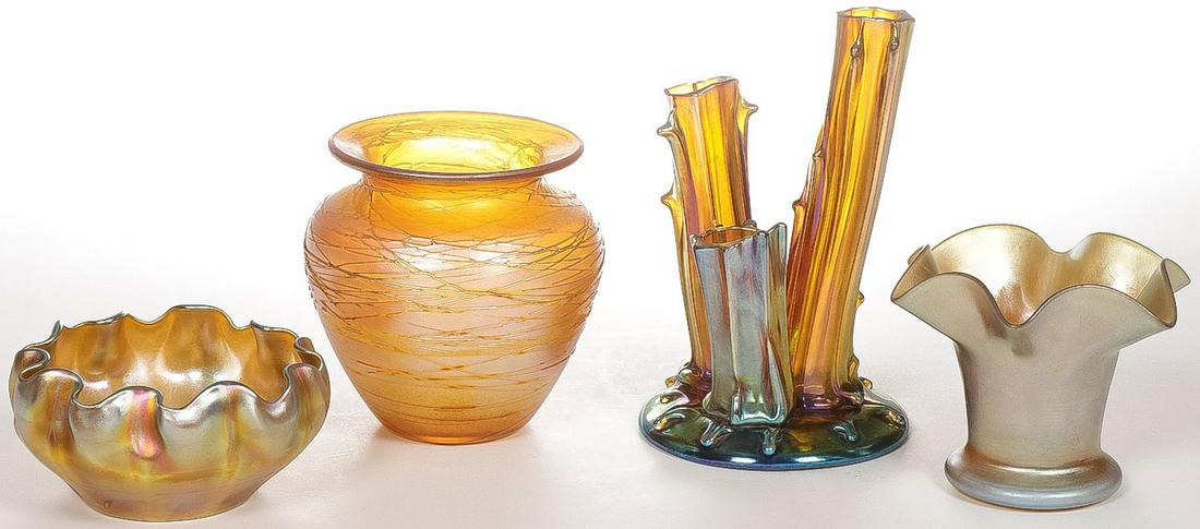 ART GLASS GROUP INCL STEUBEN, DURAND, & TIFFANY (1 of 1)