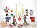 18 PIECES INTERESTING STUDIO ART GLASS