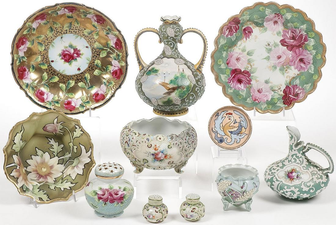 JAPANESE AND NIPPON MORRIAGE PORCELAIN GROUP (1 of 1)