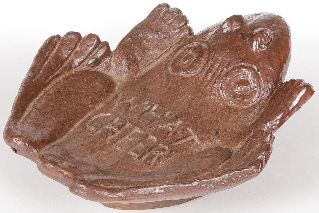 Rare Large What Cheer Iowa Pottery Auction