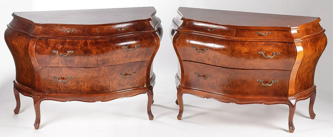 PAIR BURLED BOMBAY CHESTS (1 of 1)