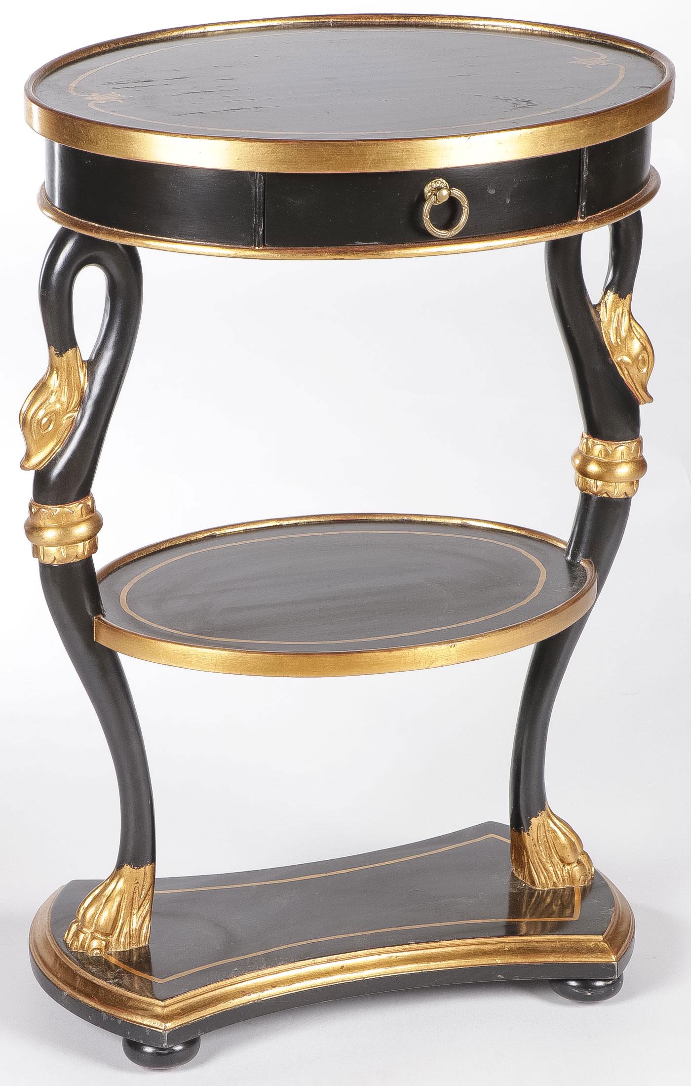EBONIZED AND GILT NIGHT STAND (1 of 2)